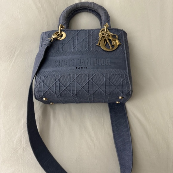 Lady Dior Bag Canvas Cannage - Picture 1 of 14